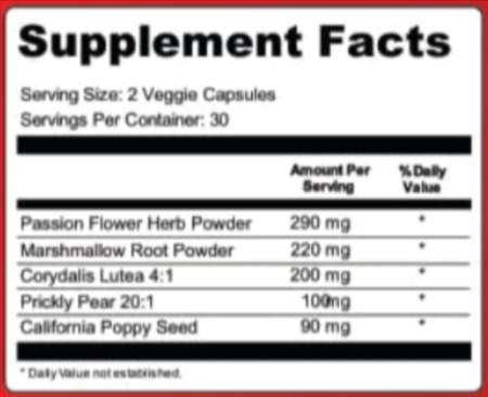 Nervogen Pro supplement facts